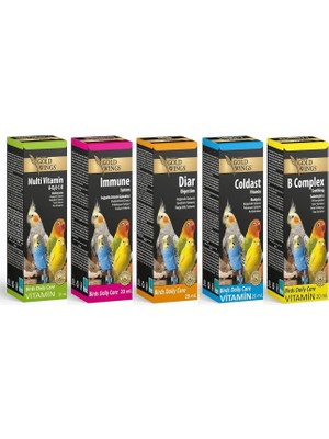 Braventa Collection Gold Wings Premium 5'li Kuş Vitamin Seti