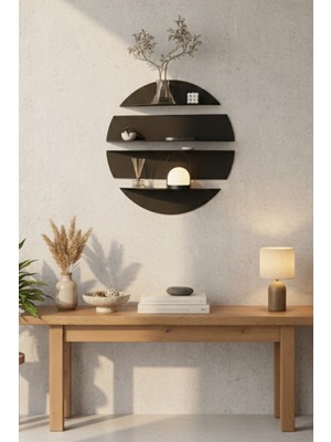 Grandmix Dekoratif Duvar Rafı Metal Düzenleyici Antre Salon Mutfak Rafı