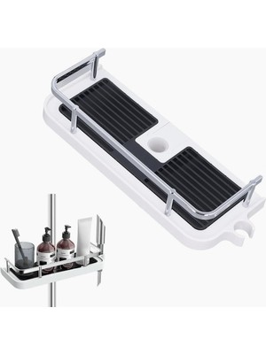 Braventa Collection Banyo Rafı, Duş Başlığı Tutucusu, Dayanıklı Şampuan ve Sabunluk Rafı, Banyo Düzenleyici, Duş Rayı Iç