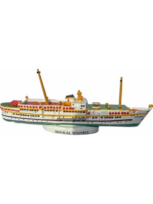 Braventa Collection Istanbul’un Efsane Vapurları: ve – 15 cm El Yapımı Akrilik Boyama Model Vapur – Tarihi ve Dekoratif