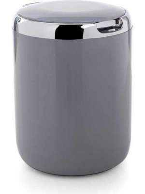 Braventa Collection Pasifik Plastik Kapaklı Çöp Kovası 3 Lt, Gri