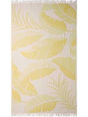 Barine Moriah Yaprak Jakarlı Peştemal Sarı, Taşıma Çantalı