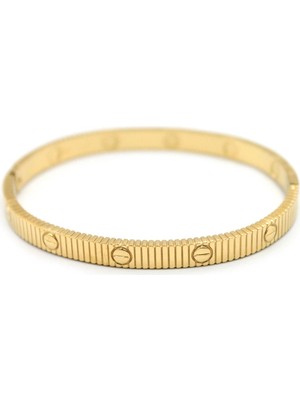 Remstdrk Crt Love Taşsız Bilezik - Altın