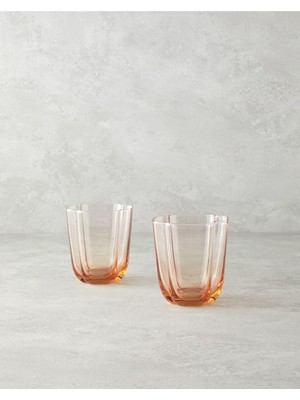 Braventa Collection English Home Cam El Yapımı 2’li Meşrubat Bardağı Pudra