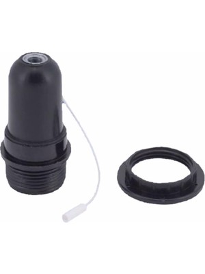 Braventa Collection 365GUNSERISONU E27 Ipli Siviçli Duy Abajur Lambader Için Uygun Siyah