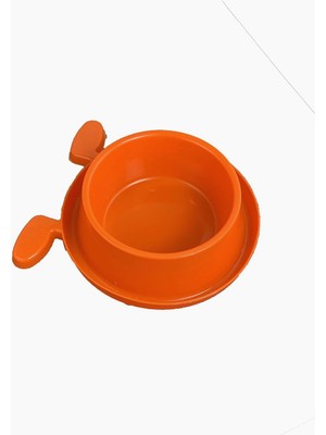 Braventa Collection Plastik Köpek Kulaklı Mama ve Su Kabı 400 ml Turuncu