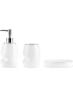 UltraMint Modern 3 Parça Banyo Aksesuar Seti, Şık ve Kullanışlı Tasarım