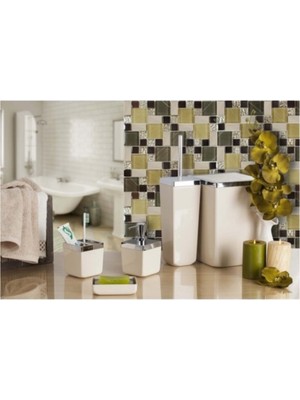 UltraMint Primanova Toskana 5 Parça Banyo Seti Bej, Şık ve Kullanışlı Tasarım