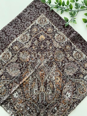 Zambak Büyük Şebnem Desen Pamuk Eşarp