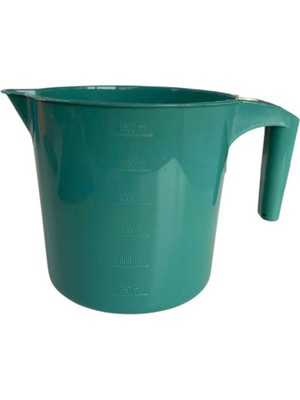 UltraMint Yeşil Plastık Maşrapa 1500ML, Dayanıklı ve Hafif Su Kabı