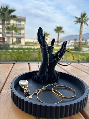 Braventa Collection El Şeklinde Yüzük & Takı Standı (Siyah)