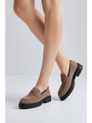 Laura Shoes Laura Kadın Süet Loafer Lyra Vizon