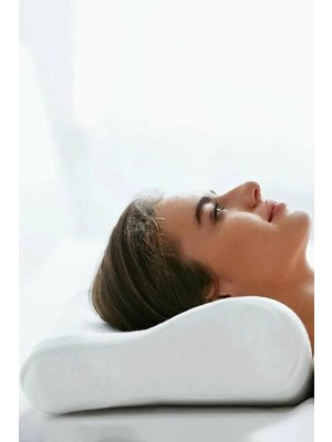 Braventa Collection Ortopedik Visko Yastık Boyun Fıtığı Boyun Düzleşmesi Boyun Ağrısı Destekli Lüks Yastık, , Beyaz, Sta