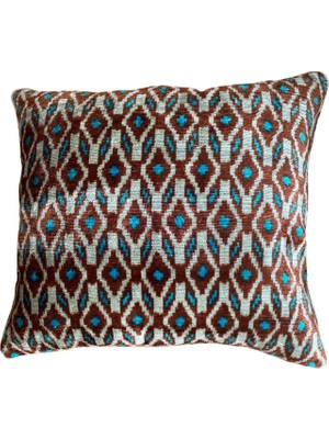 Demeter Concept Kafes Ipek Kadife Ikat Kırlent