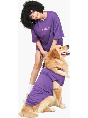 Braventa Collection Salya Store Sahip ve Köpek Kombini Empathy T-Shirt -%100 Pamuk, Rahat ve Şık Tasarım, Unisex, Tüm Ir