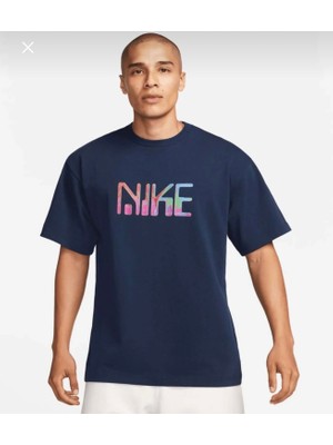 Nike Sportwswear Heavy Metal Tee Bol Kalıp Lacivert Erkek T-Shirt DX5828-419