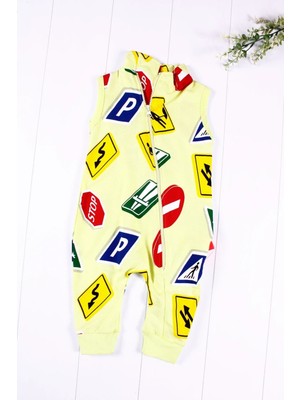 Veralya Trafik Desenli Bebek Tulumu