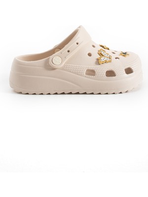 Eva Tabanlı Taşlı Kadın Terlik Yüksek Tabanı Hastane Plaj Deniz Havuz ve Günlük Kullanım