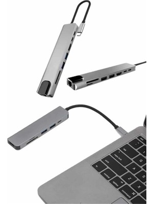 Epilons Çevirici Dönüştürücü Adaptör Macbook 3 In 1 Type-C To Hdmı USB 3.0