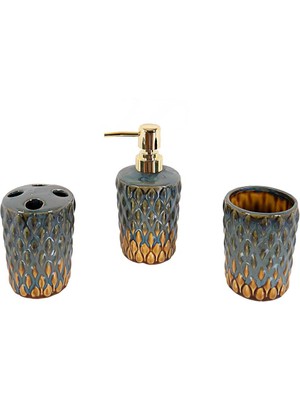 UltraMint Banyo Seti 3'lü (Sıvı Sabunluk, Dış Fırçalık, Pamukluk)