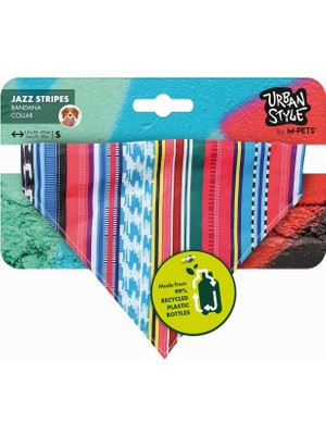 Braventa Collection M-Pets Style Jazz Strıpes Bandana Collar (S)