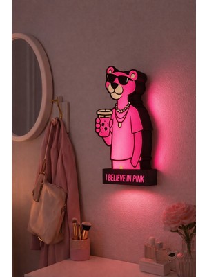 Dekor Atölye Pembe Panter LED Dekor Lambası – Cool Tasarım | I Believe In Pink