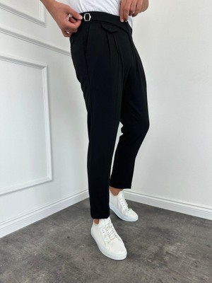 Başak Collection Erkek Bel Toka Detaylı Pileli Old Money Pantolon