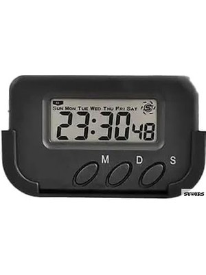 Braventa Collection Suwors Dijital Masa Saati – Alarm, Kronometre, Pomodoro Zamanlayıcı, Ultra Kompakt Tasarım, Öğrenci,