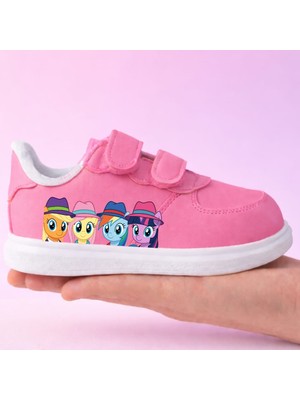 Lias Design Şapkalı Boniler Baskılı Pembe Baskılı Çocuk Spor Ayakkabı Sneker