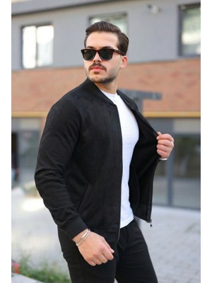 Başak Collection Erkek Scuba Süet Kumaş Bomber Hırka