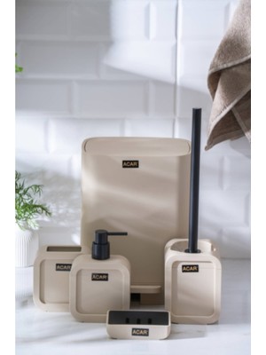 UltraMint Şık Astoria Akrilik Banyo Seti 5'li, Zarif ve Modern Tasarım