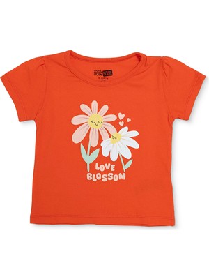 Hellobaby Hellobaby, Kız, Tshirt, Kalp Baskılı, Bisiklet Yaka, Kısa Kol