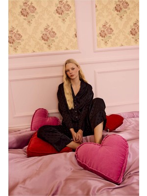 DeFacto Puantiyeli Pijama Takımı Uzun Kollu Üst Alt F3104AX26SP