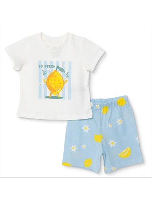 Hellobaby Hellobaby, Kız, Kısa Kol Pijama Takımı, Meyve Baskılı, Bisiklet Yaka, Kısa Paça, Kısa Kol