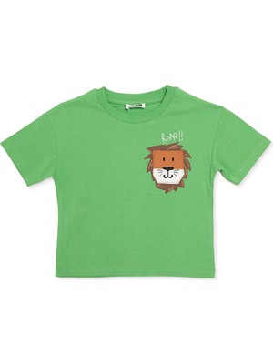 Hellobaby Hellobaby, Erkek, Tshirt, Hayvan Baskılı, Bisiklet Yaka, Kısa Kol