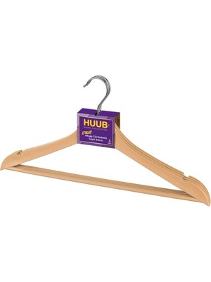 Braventa Collection Ahşap Görünümlü Plastik Askı, Elbise Askısı, Gömlek Askısı, Pantolon Askısı, Tişört Askısı (9, Bej)