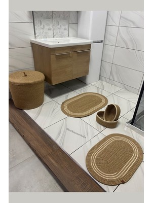 UltraMint Şık ve Kullanışlı Banyo Takımı ve Sepet Seti, Ev Dekorasyonu Için Ideal