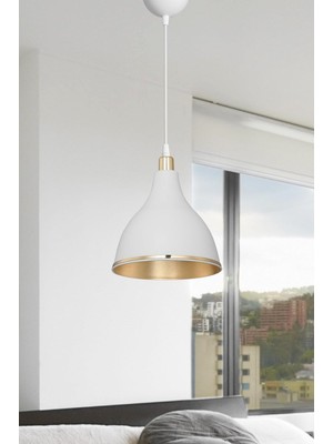 Braventa Collection Ag Lightdesign Beyaz Sarkıt Avize Yatak Odası Salon Mutfak Koridor Lamba Içi Gold 17 AGNM18