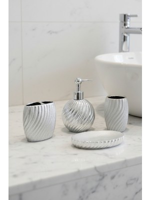 UltraMint Şık Oval Sabunluk ve Banyo Seti, Zarif ve Kullanışlı Tasarım