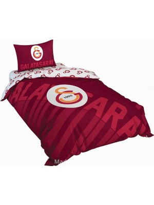 Braventa Collection Lisanslı Gs Kırmızı Logo Desenli Pamuk Nevresim Takımı, Çok Renkli, Tek Kişilik