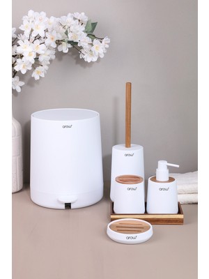 UltraMint Şık Beyaz 5'li Banyo Seti, Modern ve Konforlu Tasarım