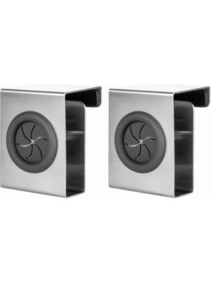 Braventa Collection Saban Mutfak Kapı Askısı – Paslanmaz Çelik, Delme Gerektirmez, Havlu ve Bez Askısı, 5 x 6 x 4 cm