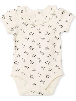 Hellobaby Hellobaby, Kız, Kısa Kol Body, Çiçek Baskılı, Çıtçıtlı, Modelli Yaka, Kısa Kol