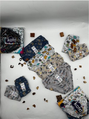 Kota 1018 Elastan Desenli Erkek Çocuk Slip