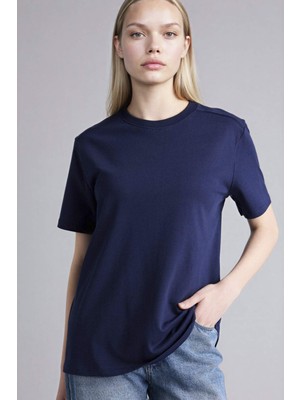 DeFacto %100 Pamuk Regular Fit Bisiklet Yaka Basic Premium Kısa Kollu Tişört A9428AX26SP