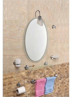 UltraMint Çift Camlı 8 Parça Büyük Banyo ve Tuvalet Üstü Boy Aynası Seti