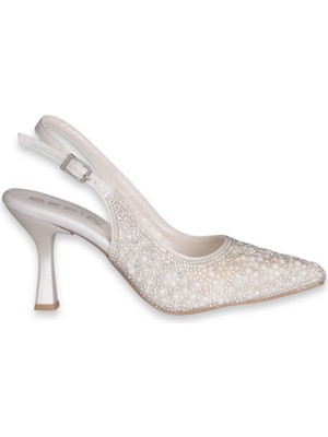 Solmaz Solly 025 Incili Sedef Topuklu Kadın Ayakkabı