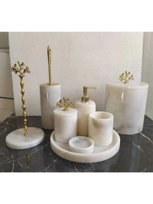 UltraMint Şık ve Dayanıklı Mermer Banyo Seti, Modern Tasarım ve Kullanışlılık Sağlar