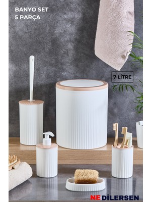 UltraMint Şık ve Modern 5'li Banyo Seti, Tarzınıza Uyum Sağlar