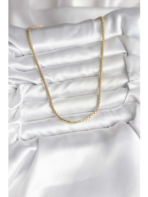 14K Gold Renk Kaplama Zincir Model cm Kadın Kolye - Lisinya